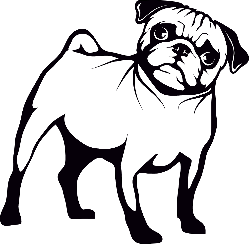 Mops Autoaufkleber #23