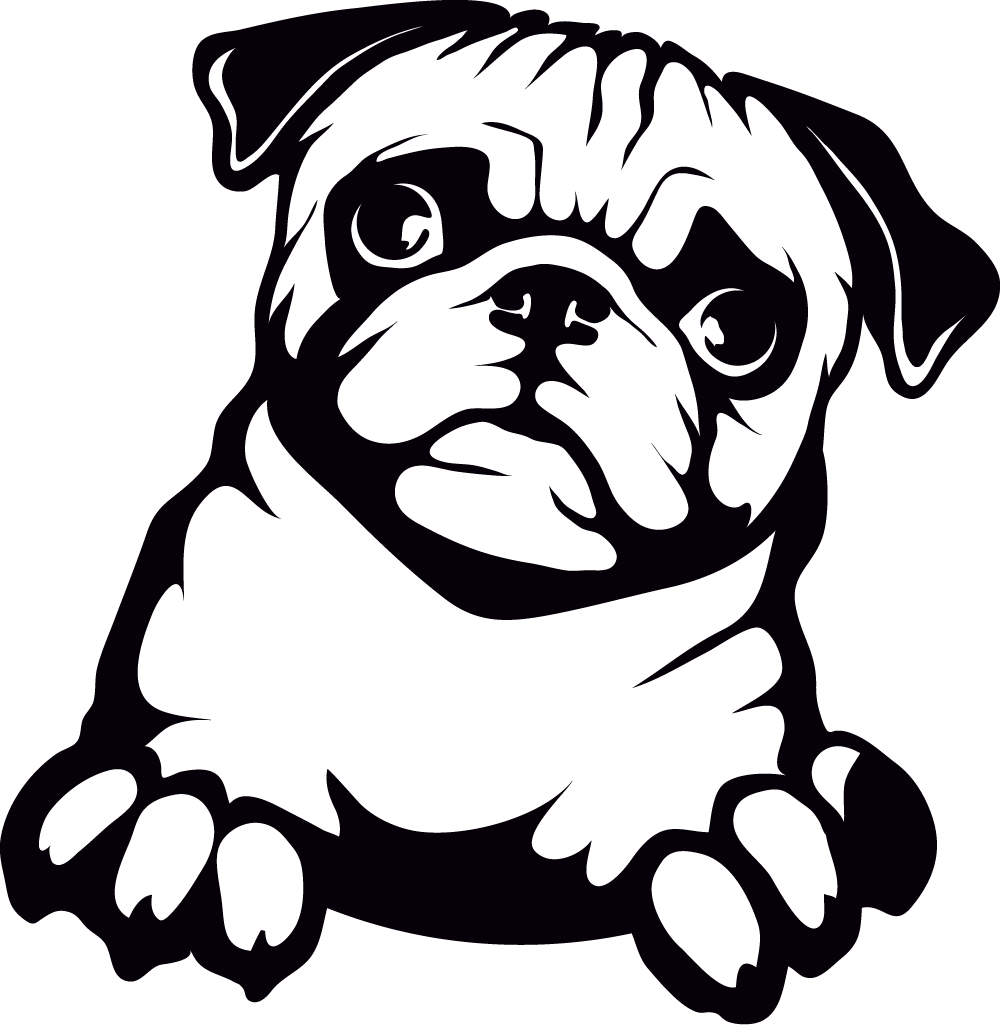 Mops Autoaufkleber #24