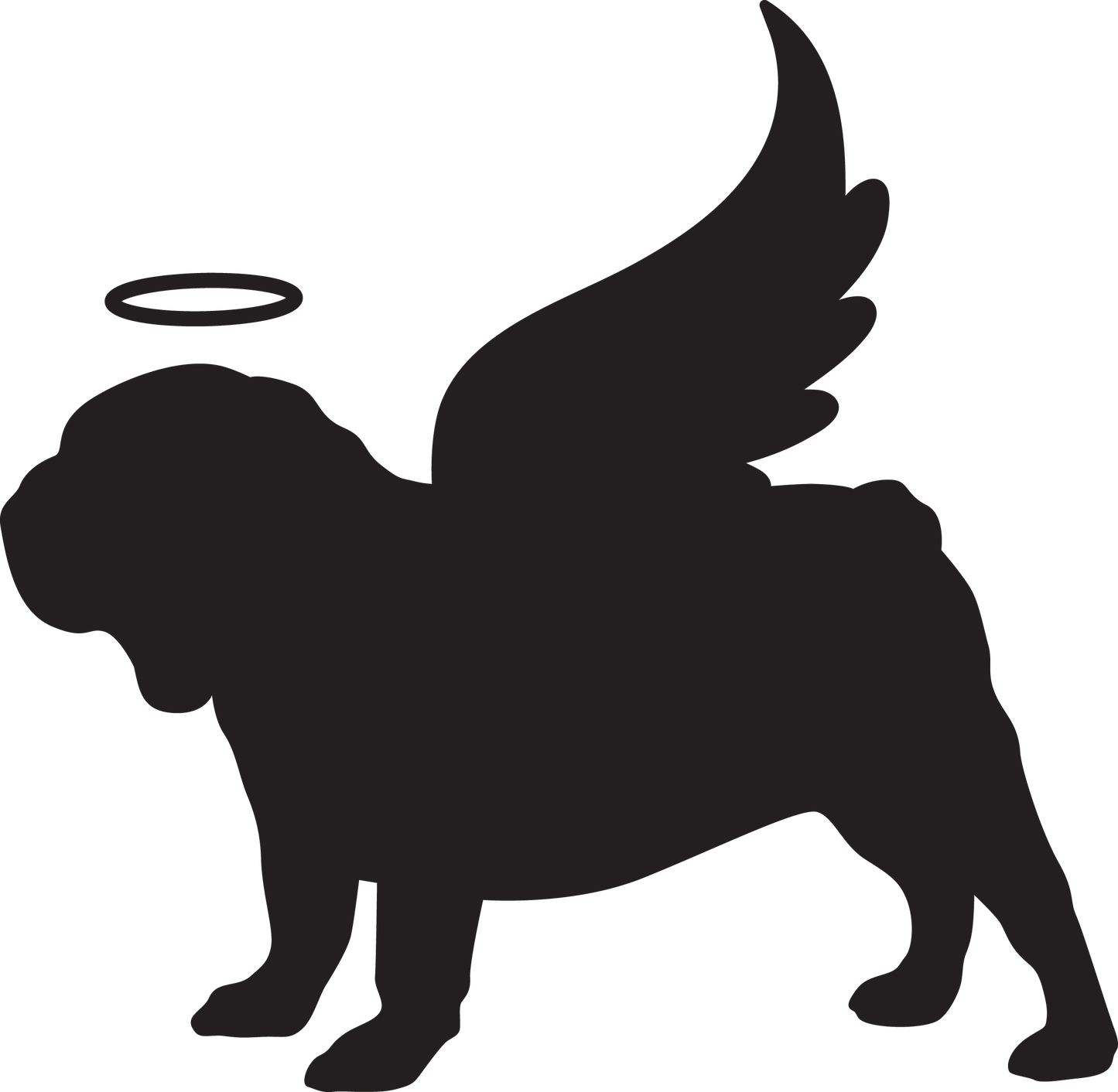 Englische Bulldogge Autoaufkleber #19