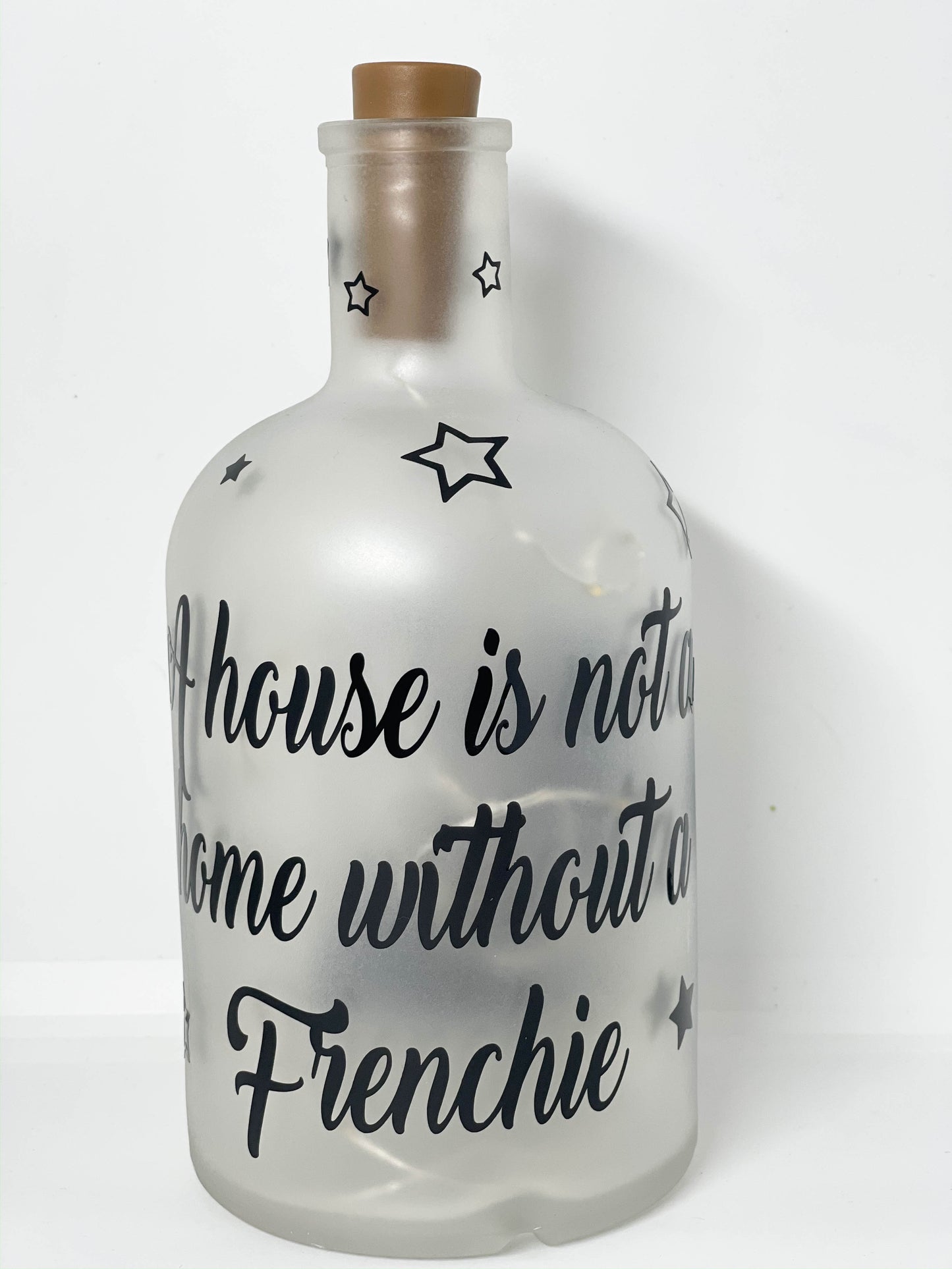 Beleuchtete Dekoflasche Französische Bulldogge #6