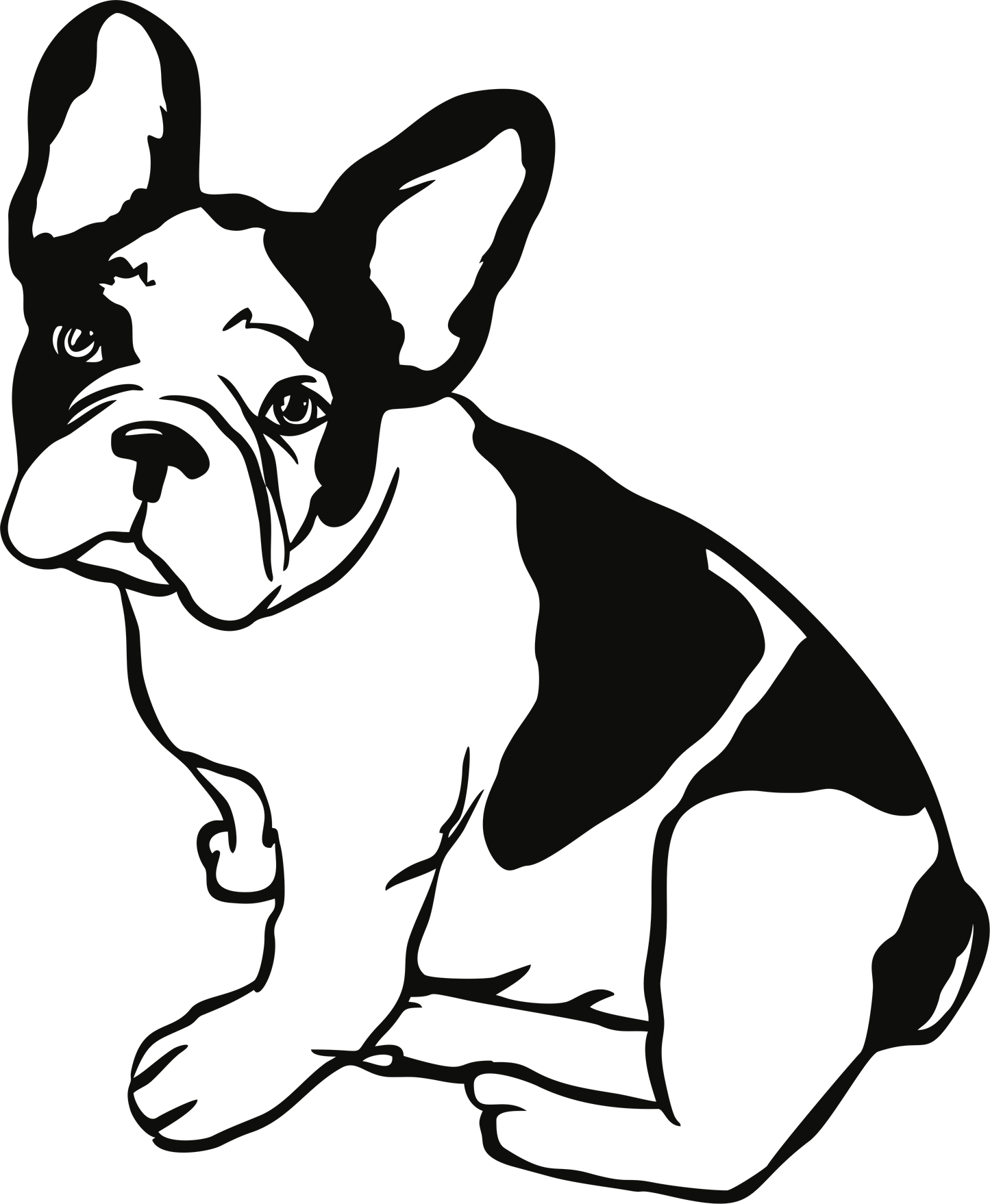 Französische Bulldogge Autoaufkleber #131