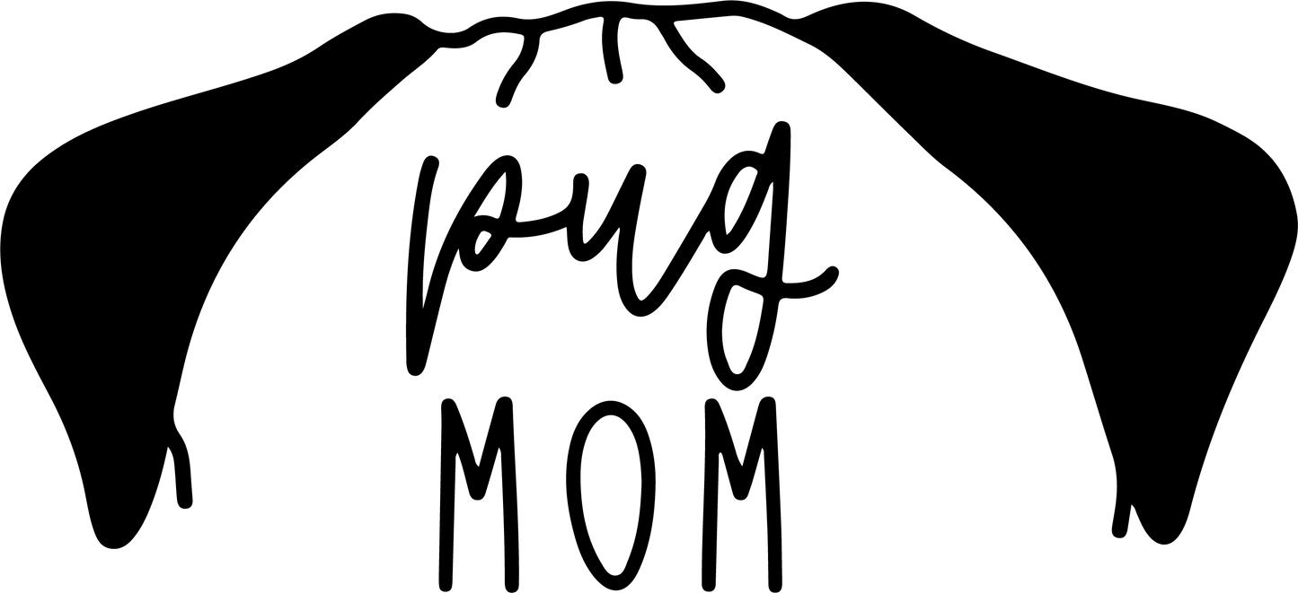 Autoaufkleber Ohren - Mops