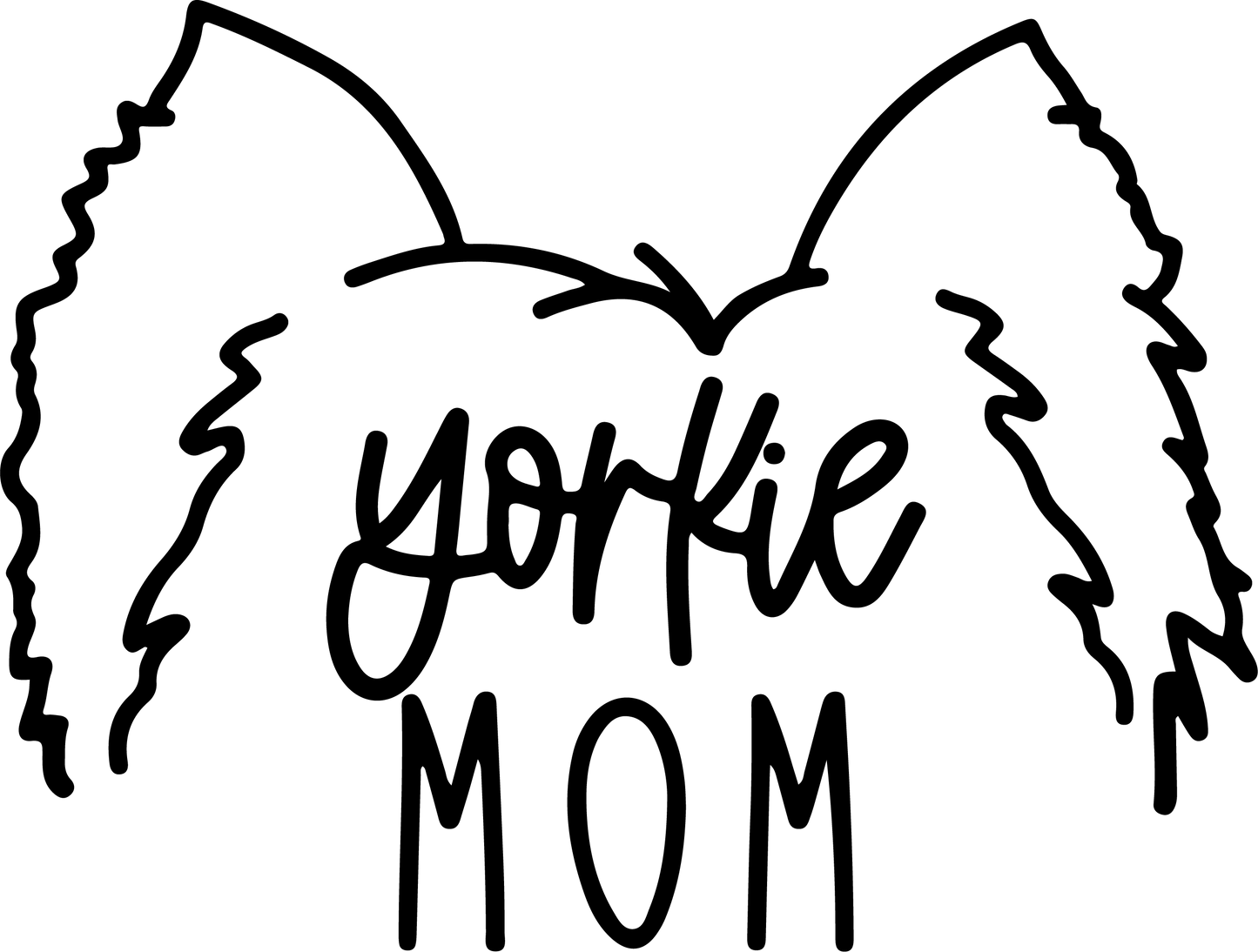 Autoaufkleber Ohren - Yorkie