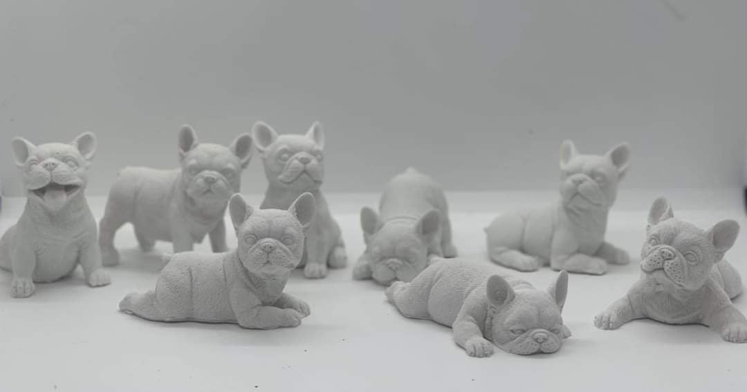 Französische Bulldogge Figur / Figurenset #34