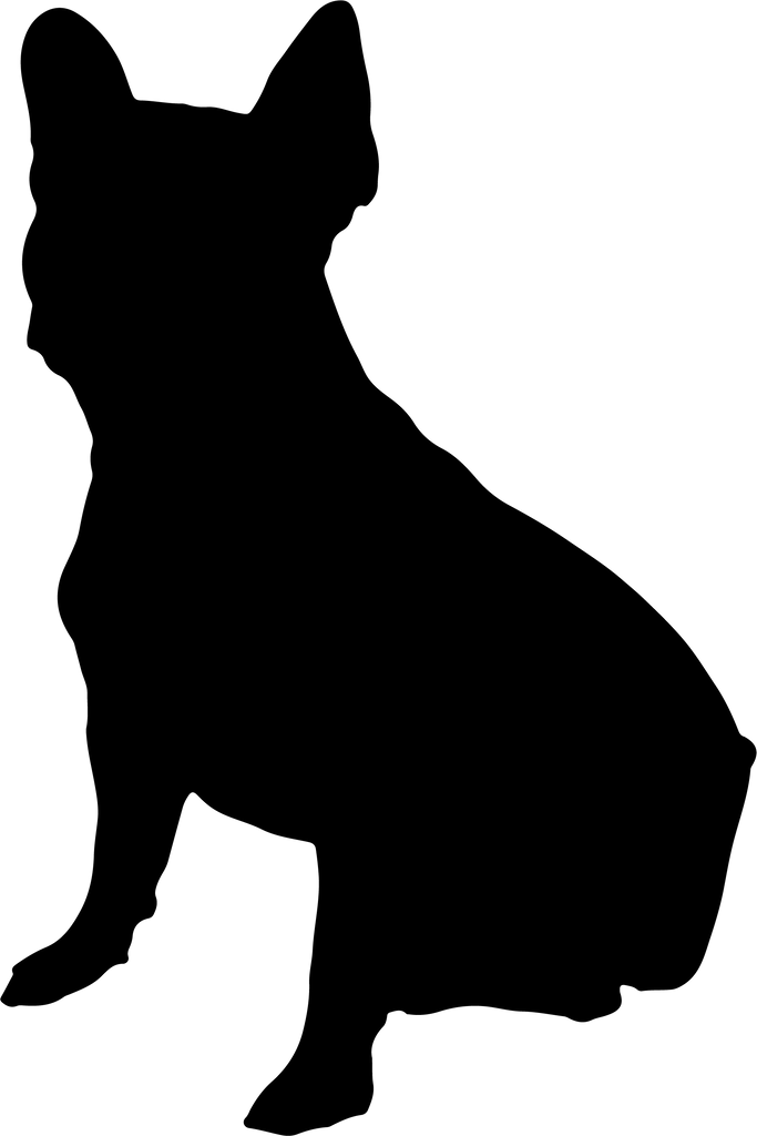 Französische Bulldogge Silhouette Autoaufkleber #18