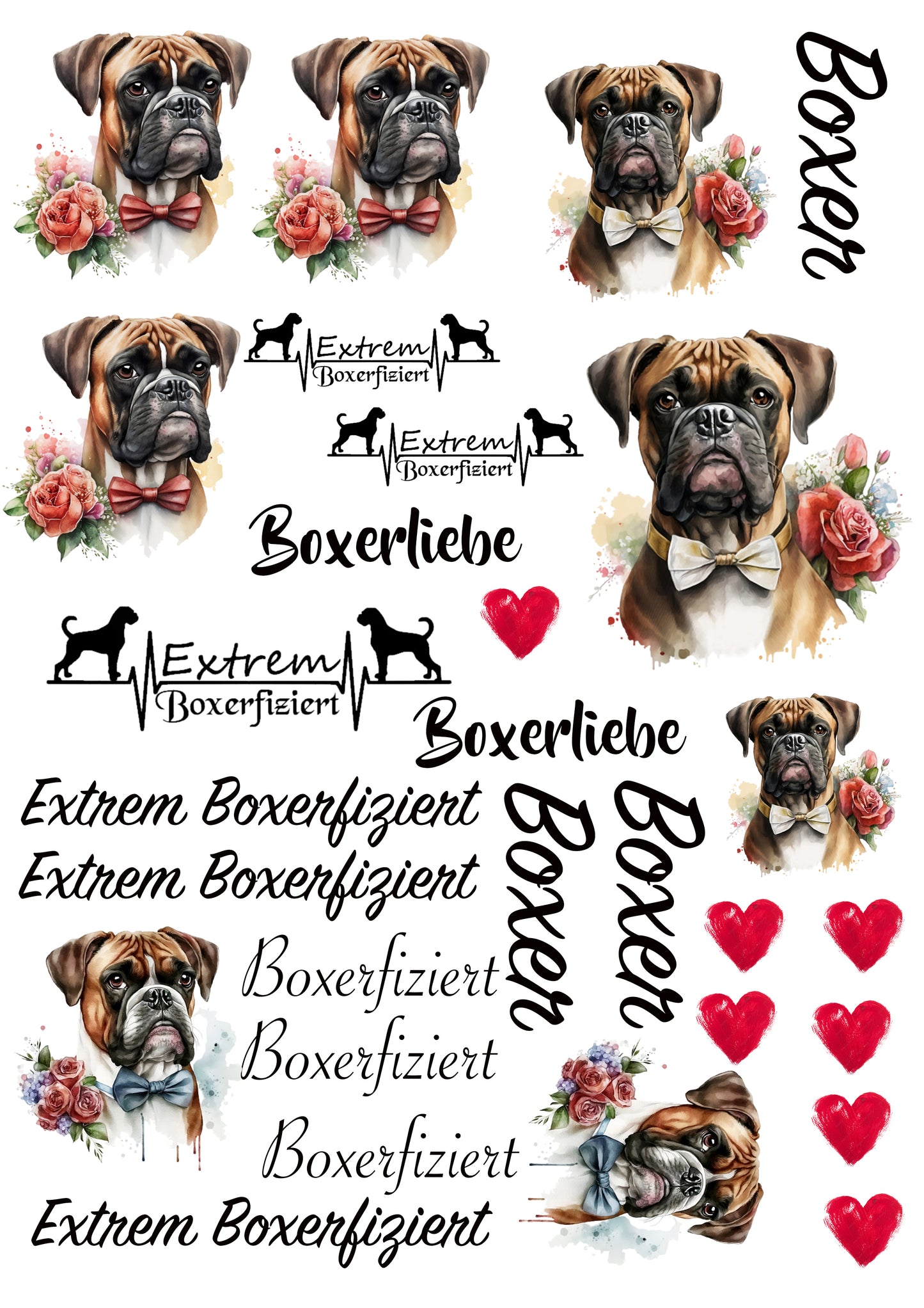 Boxer Wasserschiebefolie / Kerzentattoos #6