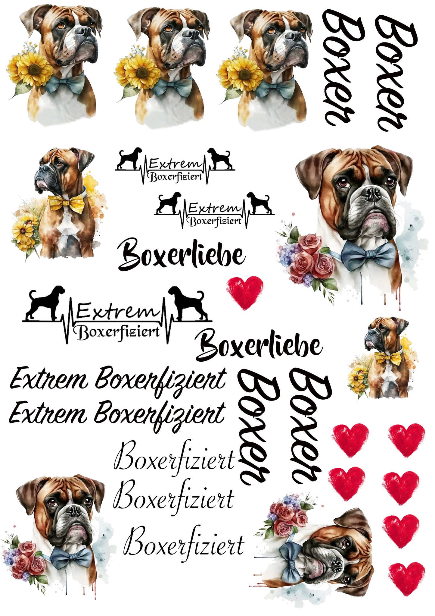 Boxer Wasserschiebefolie / Kerzentattoos #8