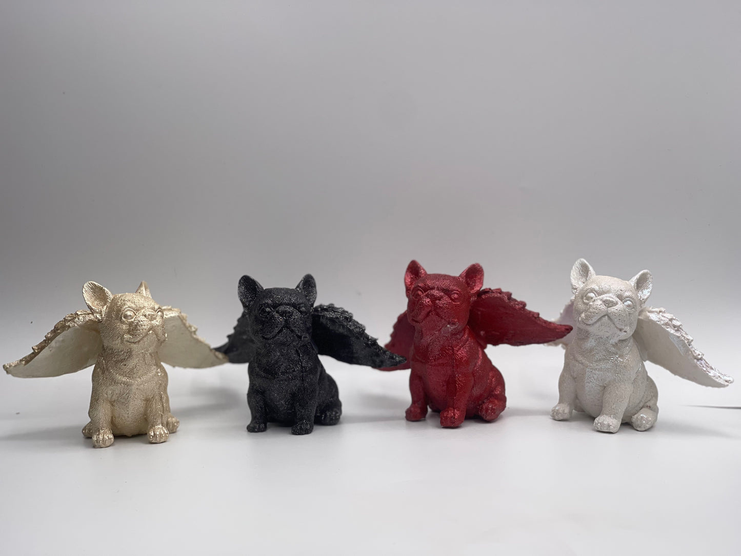 Französische Bulldogge Figur mit Flügeln #36