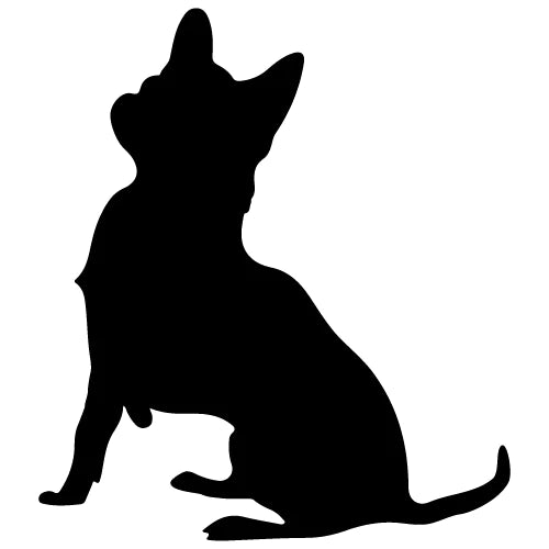 Chihuahua Silhouette Autoaufkleber #11