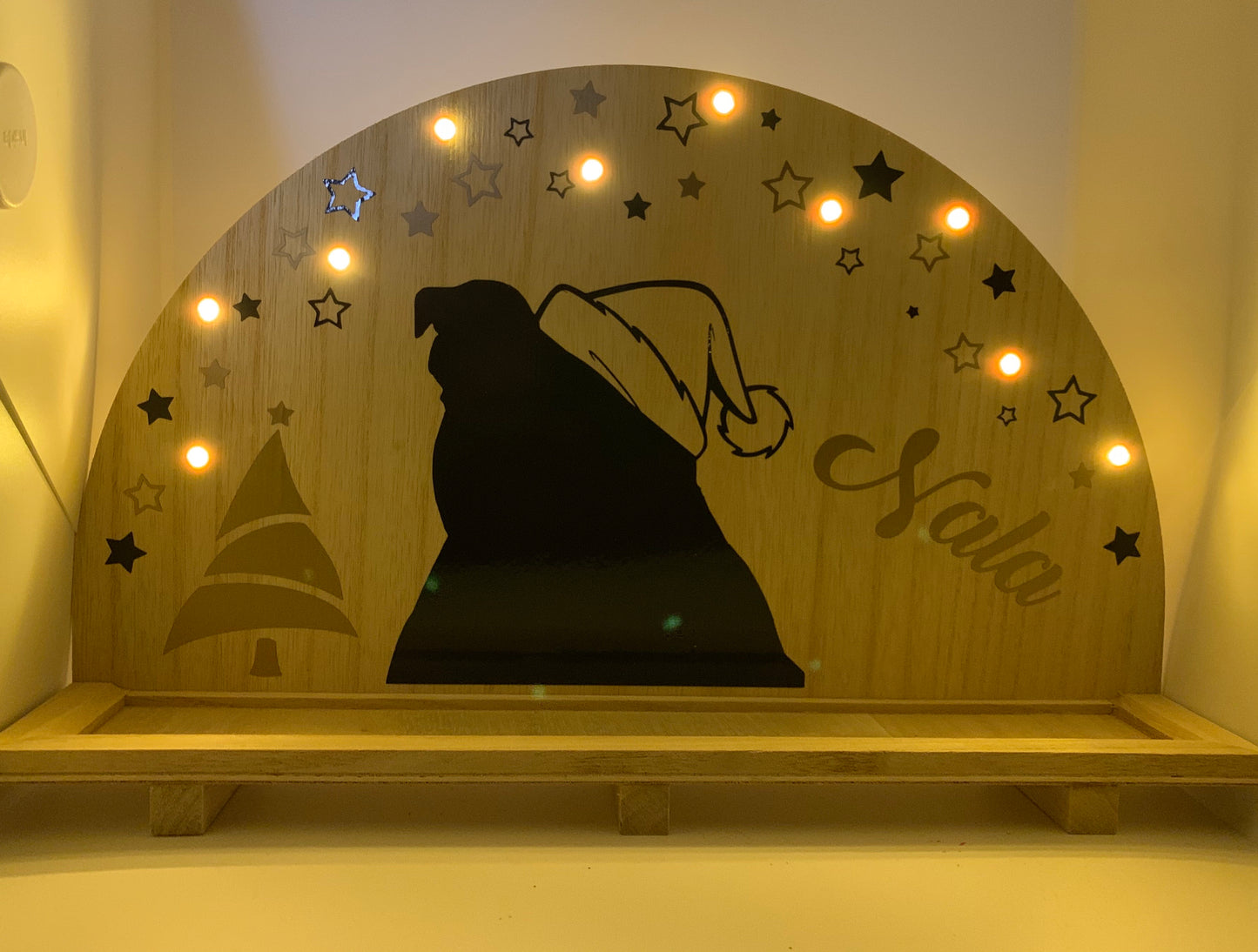 Lichterbogen Holz einfarbig