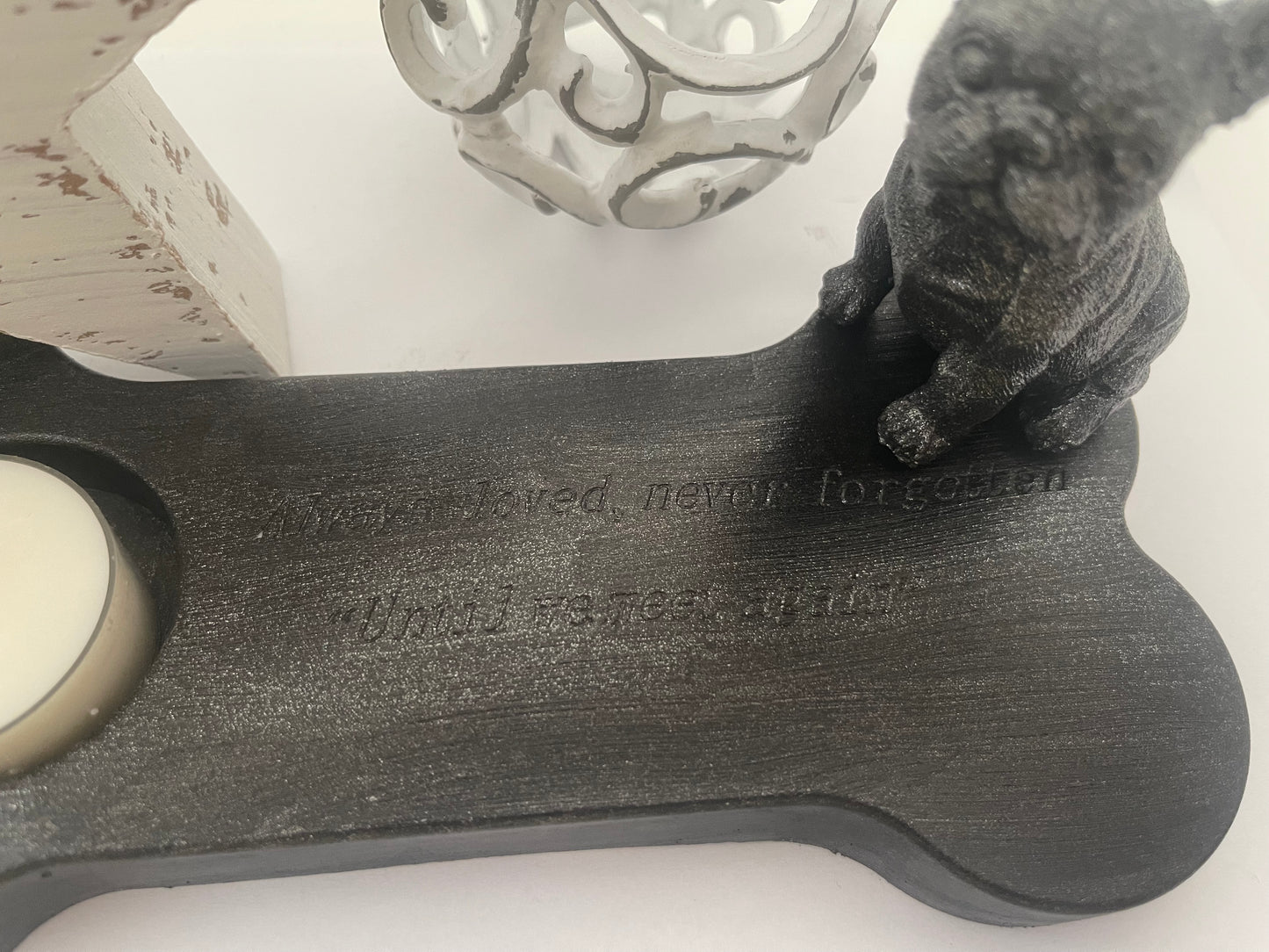 Teelichthalter Gedenktafel mit Spruch - Erinnerung
