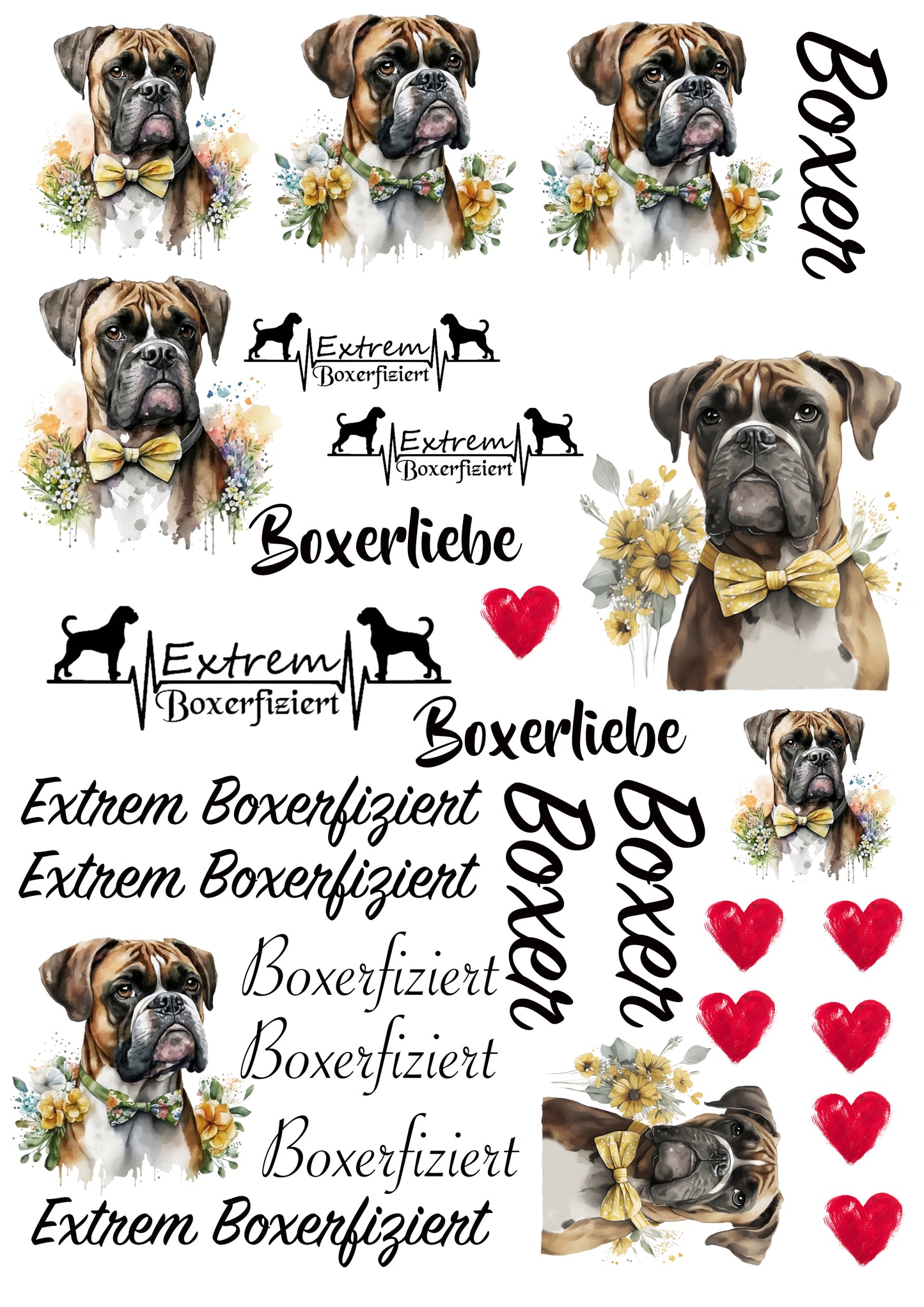 Boxer Wasserschiebefolie / Kerzentattoos #5