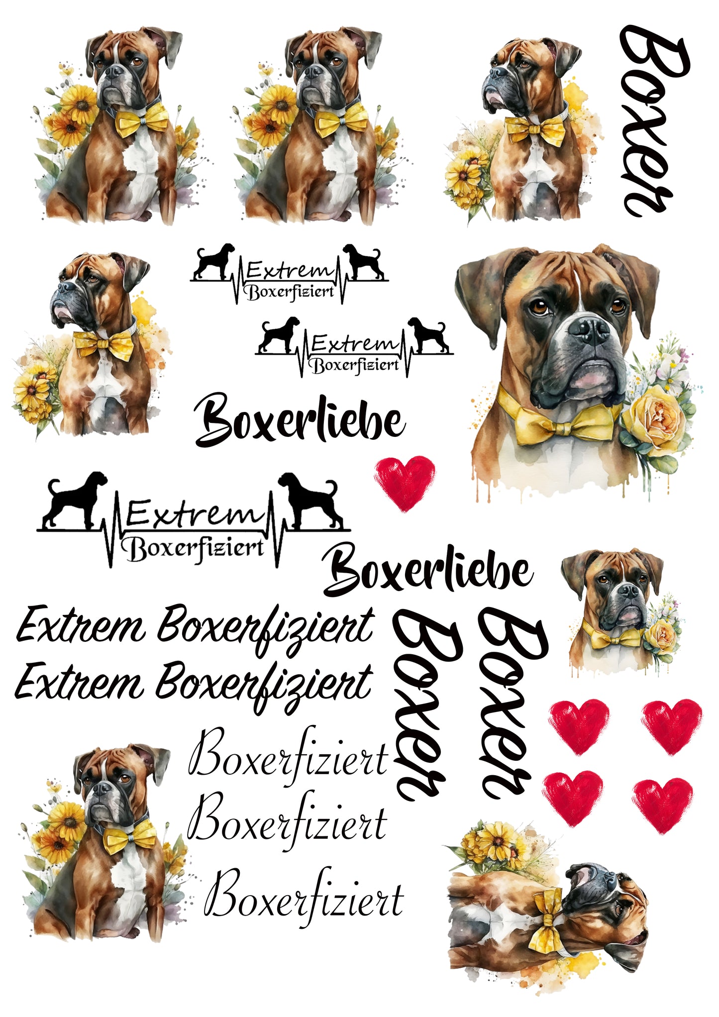 Boxer Wasserschiebefolie / Kerzentattoos #1