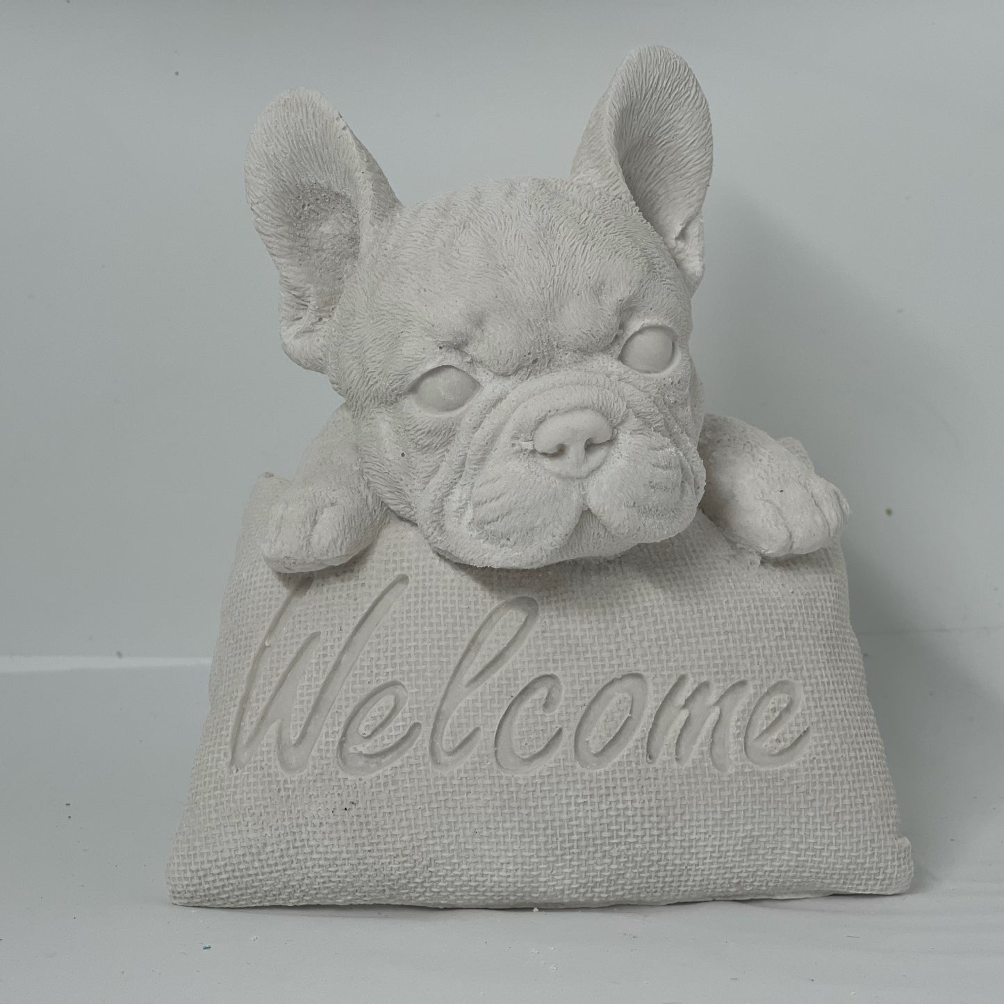Französische Bulldogge Figur - Welcome einfarbig #32