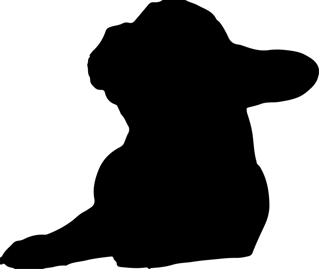 Französische Bulldogge Silhouette Autoaufkleber #15