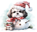 Shih Tzu Bügelbild Weihnachten #8