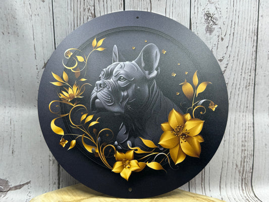 Französische Bulldogge Türschild / Dekoschild / Blechschild #127