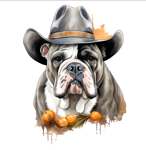 Englische Bulldogge Bügelbild Halloween #3