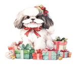 Shih Tzu Bügelbild Weihnachten #3