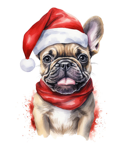 Französische Bulldogge Bügelbild Weihnachten #20