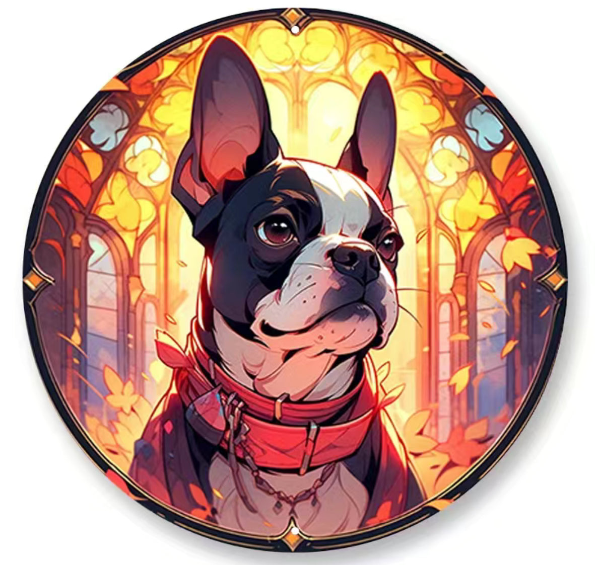 Boston Terrier Türschild / Dekoschild / Blechschild #2- Sale