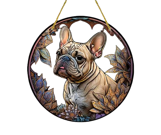 Französische Bulldogge Dekoschild / Dekoration / Sonnenfänger #13