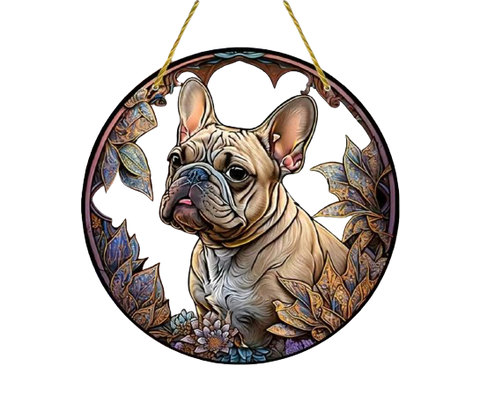 Französische Bulldogge Dekoschild / Dekoration / Sonnenfänger