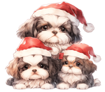 Shih Tzu Bügelbild Weihnachten #10