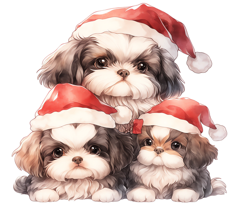 Shih Tzu Bügelbild Weihnachten #10