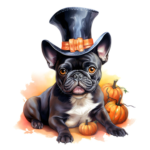 Französische Bulldogge Bügelbild Halloween #2