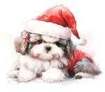 Shih Tzu Bügelbild Weihnachten #7