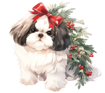 Shih Tzu Bügelbild Weihnachten #5