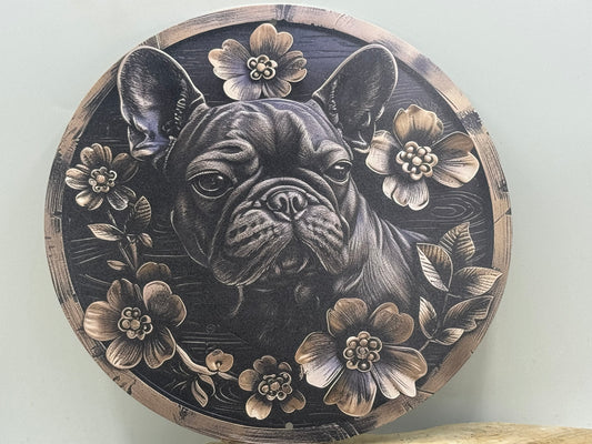 Französische Bulldogge Türschild / Dekoschild / Blechschild #110