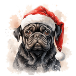 Mops Bügelbild Weihnachten #19