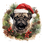 Mops Bügelbild Weihnachten #12