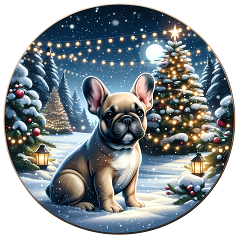Französische Bulldogge Bügelbild Weihnachten #62