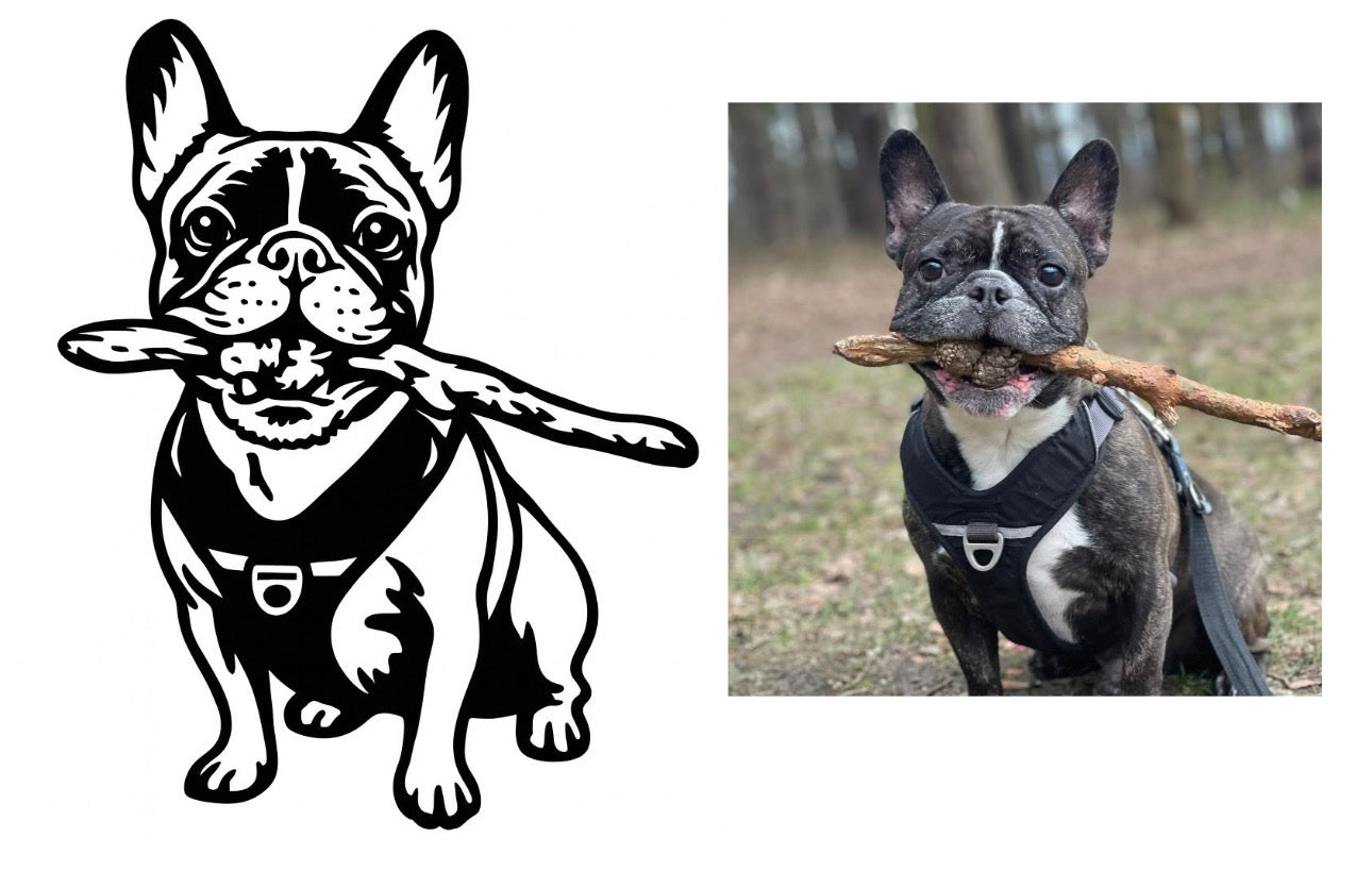 nach Fotovorlage 35cm Vektorgrafik (ein Tier)