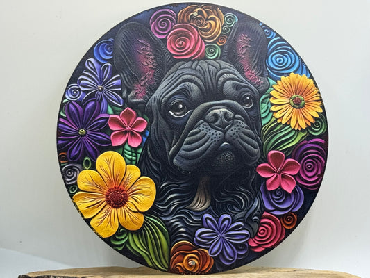 Französische Bulldogge Türschild / Dekoschild / Blechschild #122