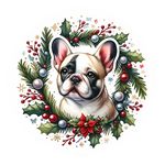 Französische Bulldogge Bügelbild Weihnachten #77