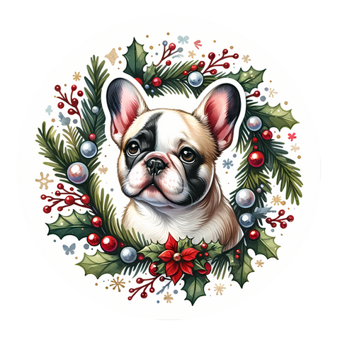 Französische Bulldogge Bügelbild Weihnachten #77