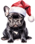 Französische Bulldogge Bügelbild Weihnachten #41