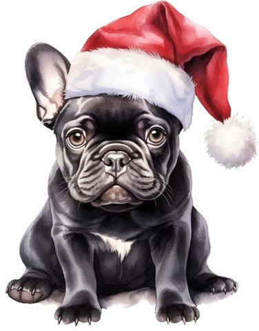 Französische Bulldogge Bügelbild Weihnachten #41