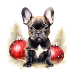 Französische Bulldogge Bügelbild Weihnachten #91
