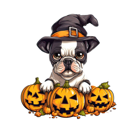 Französische Bulldogge Bügelbild Halloween #8