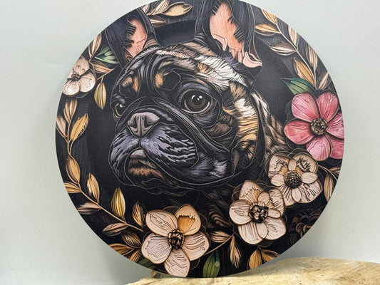 Französische Bulldogge Türschild / Dekoschild / Blechschild #86