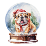Englische Bulldogge Bügelbild Weihnachten #18