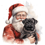 Mops Bügelbild Weihnachten #20