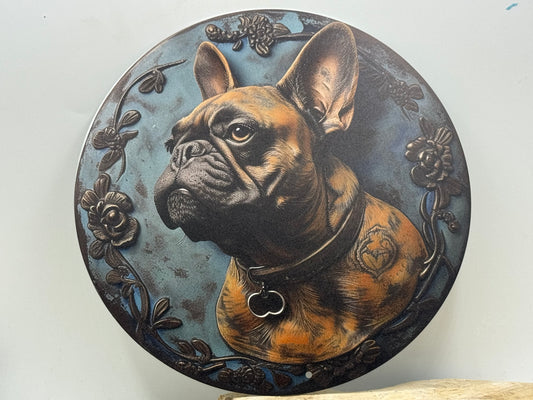 Französische Bulldogge Türschild / Dekoschild / Blechschild #81