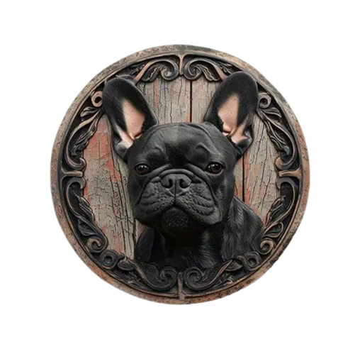 Französische Bulldogge Türschild / Dekoschild / Blechschild #8