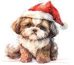 Shih Tzu Bügelbild Weihnachten #13